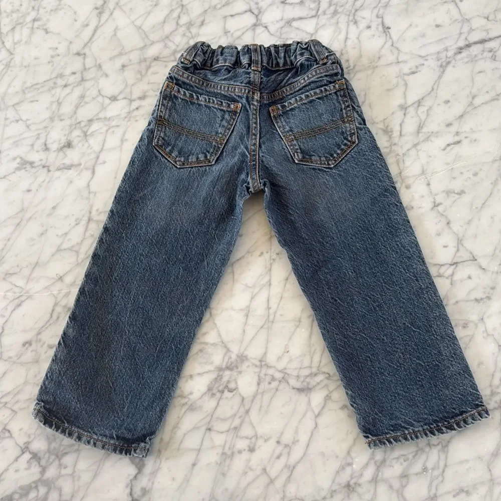Y2K Vintage OshKosh Carpenter Wide Leg Jeans Sz 3T